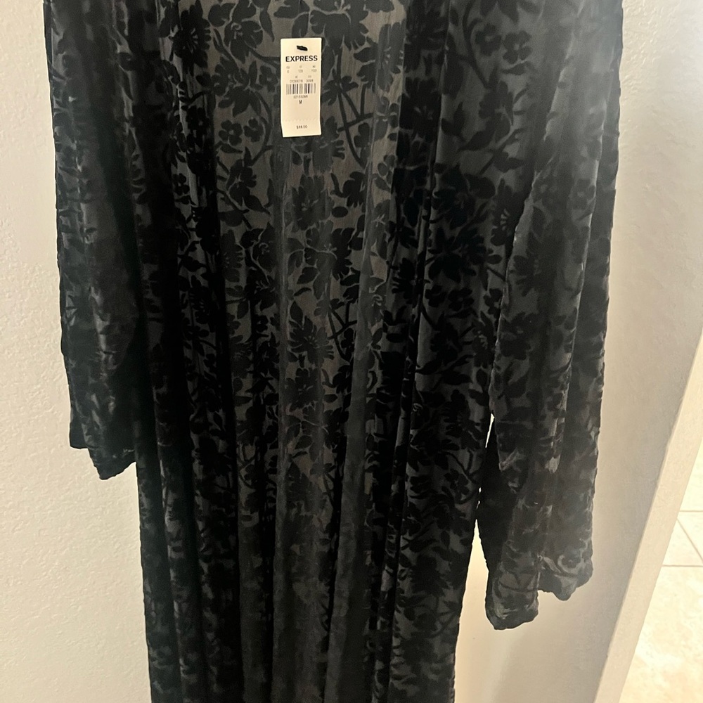Express Black Floral Cover up